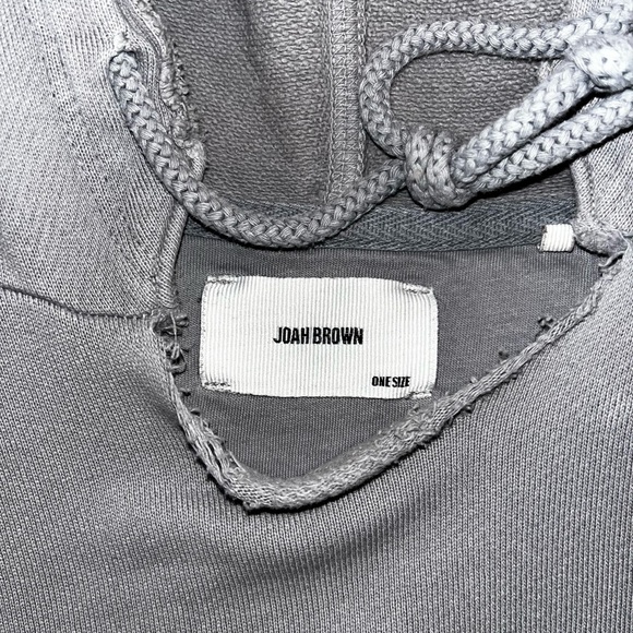 Joah brown cropped hoodie - Picture 3 of 4